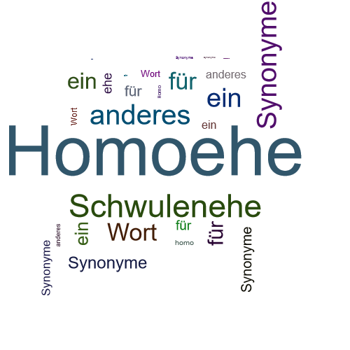 Ein anderes Wort für Homoehe - Synonym Homoehe