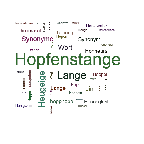 Ein anderes Wort für Hopfenstange - Synonym Hopfenstange