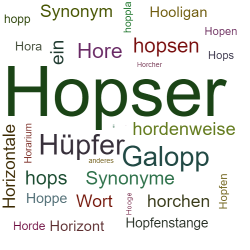 Ein anderes Wort für Hopser - Synonym Hopser