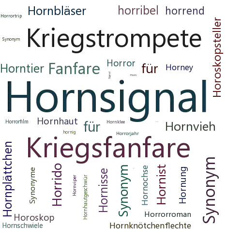 Ein anderes Wort für Hornsignal - Synonym Hornsignal