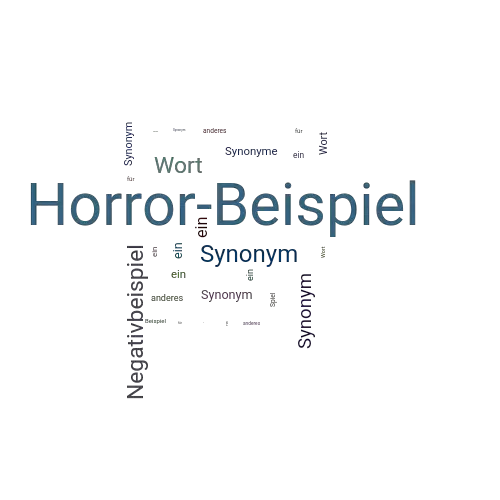 Ein anderes Wort für Horror-Beispiel - Synonym Horror-Beispiel