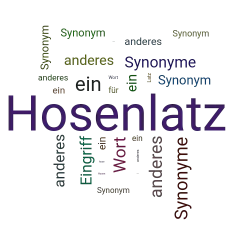 Ein anderes Wort für Hosenlatz - Synonym Hosenlatz