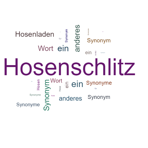 Ein anderes Wort für Hosenschlitz - Synonym Hosenschlitz