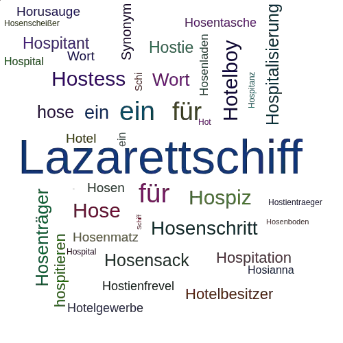 Ein anderes Wort für Hospitalschiff - Synonym Hospitalschiff