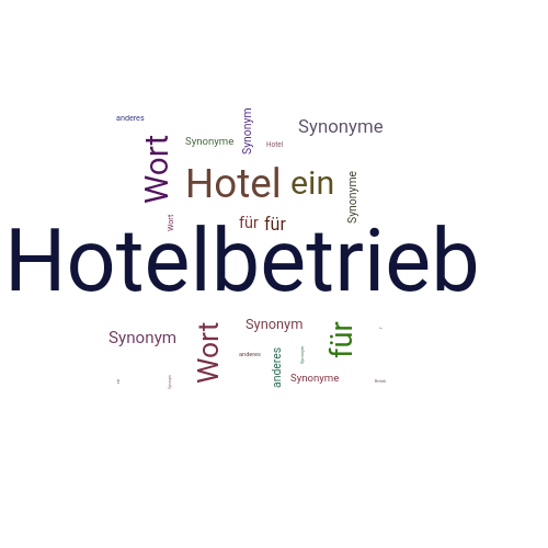 Ein anderes Wort für Hotelbetrieb - Synonym Hotelbetrieb