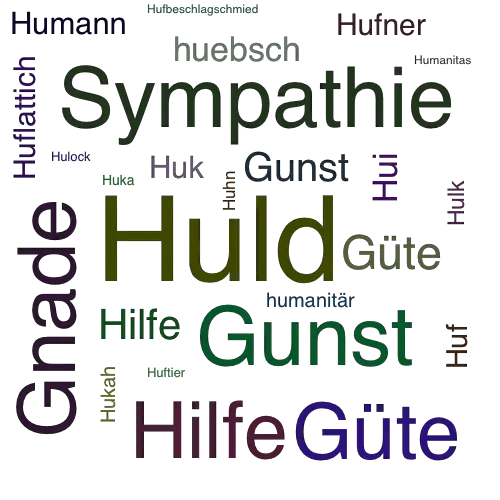 Ein anderes Wort für Huld - Synonym Huld