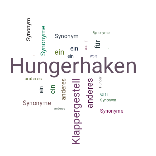 Ein anderes Wort für Hungerhaken - Synonym Hungerhaken