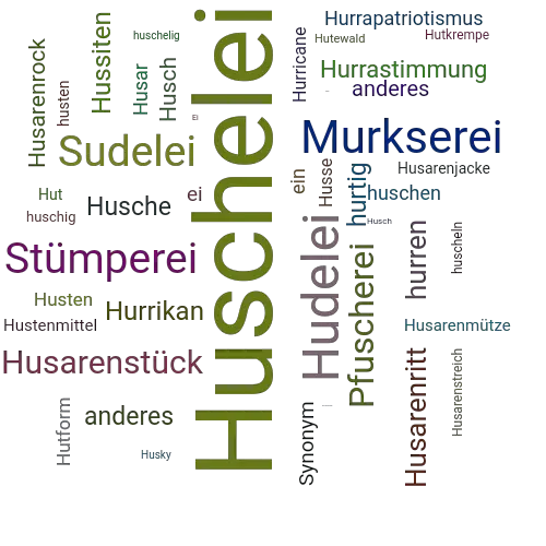 Ein anderes Wort für Huschelei - Synonym Huschelei