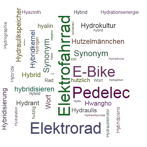 Ein anderes Wort für Hybridrad - Synonym Hybridrad