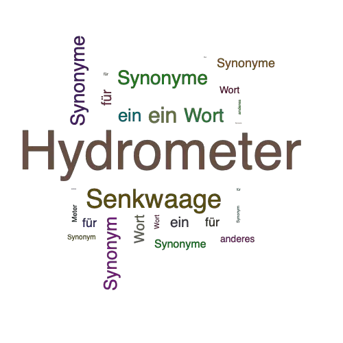 Ein anderes Wort für Hydrometer - Synonym Hydrometer
