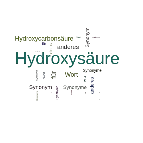 Ein anderes Wort für Hydroxysäure - Synonym Hydroxysäure