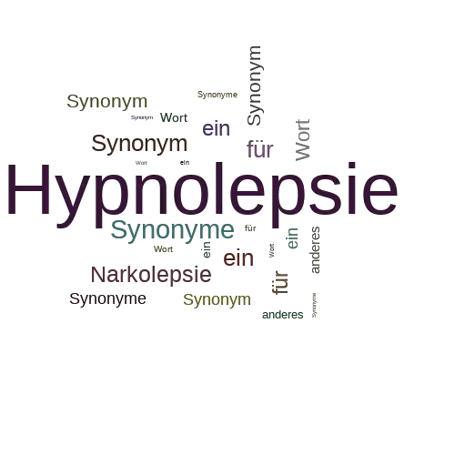 Ein anderes Wort für Hypnolepsie - Synonym Hypnolepsie