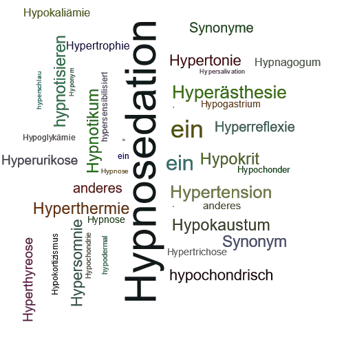 Ein anderes Wort für Hypnosedierung - Synonym Hypnosedierung