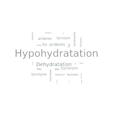 Ein anderes Wort für Hypohydratation - Synonym Hypohydratation