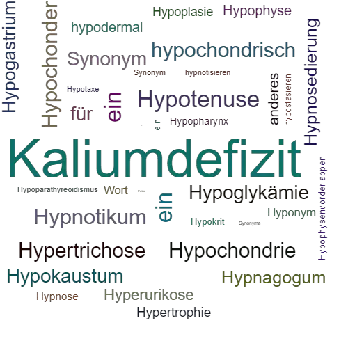 Ein anderes Wort für Hypokaliämie - Synonym Hypokaliämie