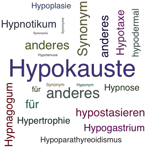 Ein anderes Wort für Hypokaustum - Synonym Hypokaustum