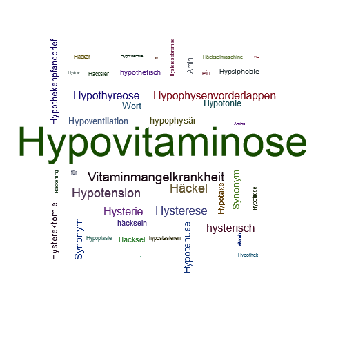Ein anderes Wort für Hypovitaminose - Synonym Hypovitaminose