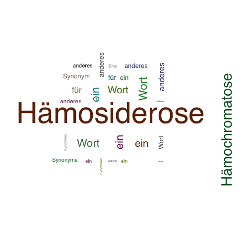 Ein anderes Wort für Hämosiderose - Synonym Hämosiderose