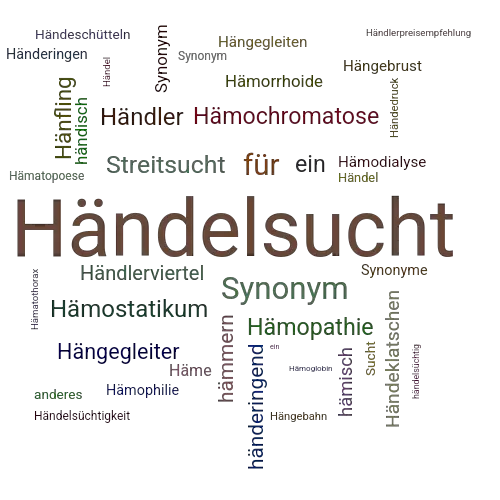 Ein anderes Wort für Händelsucht - Synonym Händelsucht