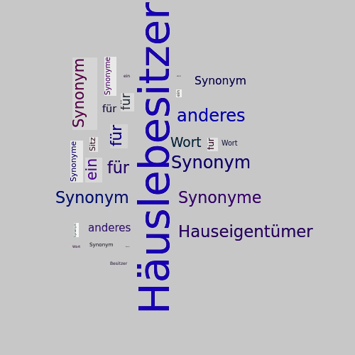 Ein anderes Wort für Häuslebesitzer - Synonym Häuslebesitzer