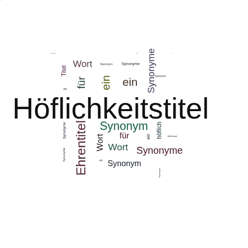 Ein anderes Wort für Höflichkeitstitel - Synonym Höflichkeitstitel