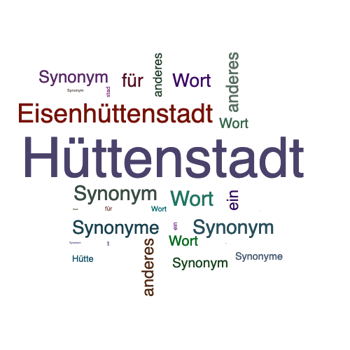 Ein anderes Wort für Hüttenstadt - Synonym Hüttenstadt
