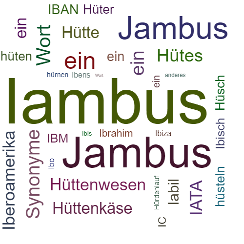 Ein anderes Wort für Iambus - Synonym Iambus