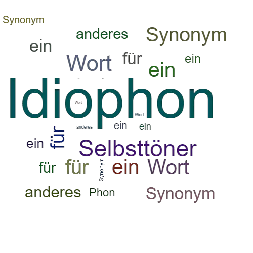 Ein anderes Wort für Idiophon - Synonym Idiophon