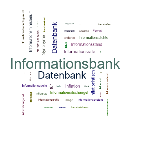 Ein anderes Wort für Informationsbank - Synonym Informationsbank