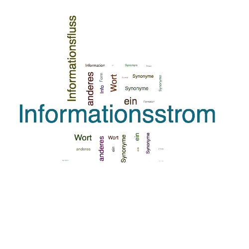 Ein anderes Wort für Informationsstrom - Synonym Informationsstrom