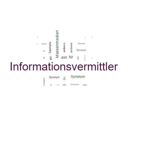 Ein anderes Wort für Informationsvermittler - Synonym Informationsvermittler
