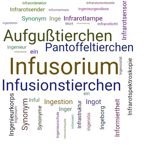 Ein anderes Wort für Infusorium - Synonym Infusorium