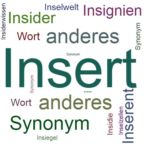 Ein anderes Wort für Insert - Synonym Insert