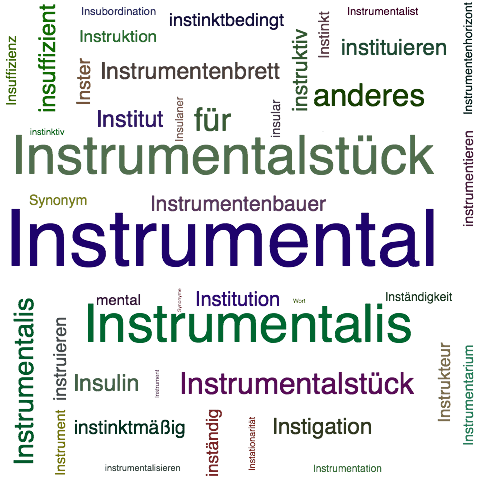 Ein anderes Wort für Instrumental - Synonym Instrumental
