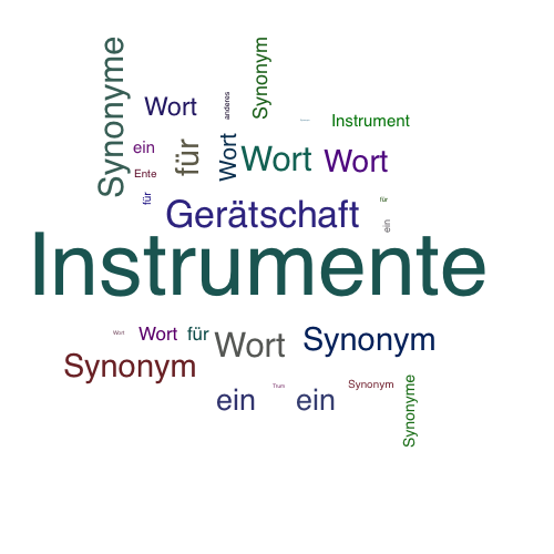Ein anderes Wort für Instrumente - Synonym Instrumente
