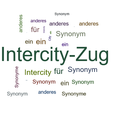 Ein anderes Wort für Intercity-Zug - Synonym Intercity-Zug