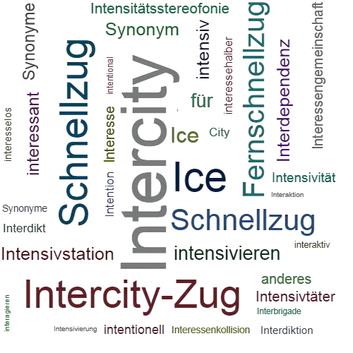 Ein anderes Wort für Intercity - Synonym Intercity