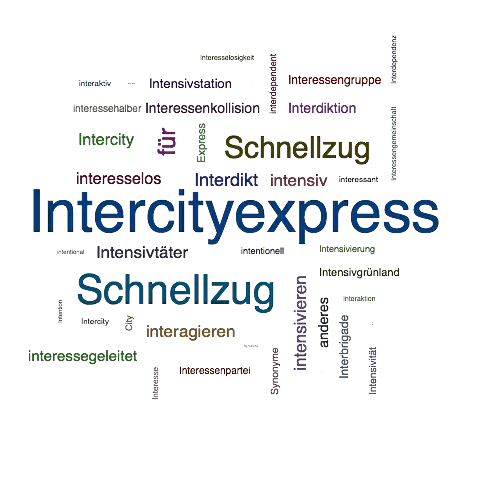 Ein anderes Wort für Intercityexpress - Synonym Intercityexpress