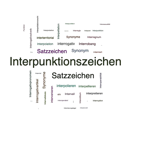 Ein anderes Wort für Interpunktionszeichen - Synonym Interpunktionszeichen