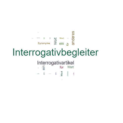 Ein anderes Wort für Interrogativbegleiter - Synonym Interrogativbegleiter