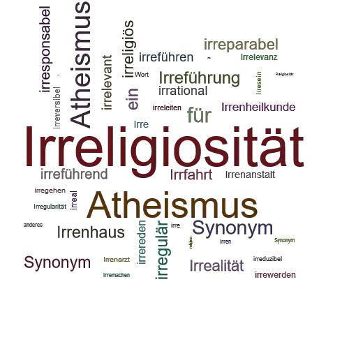Ein anderes Wort für Irreligiosität - Synonym Irreligiosität