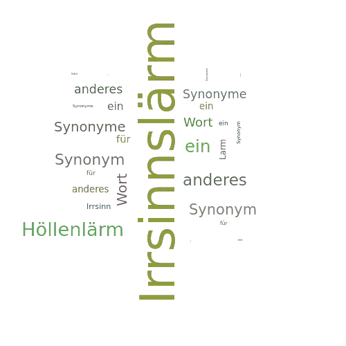 Ein anderes Wort für Irrsinnslärm - Synonym Irrsinnslärm