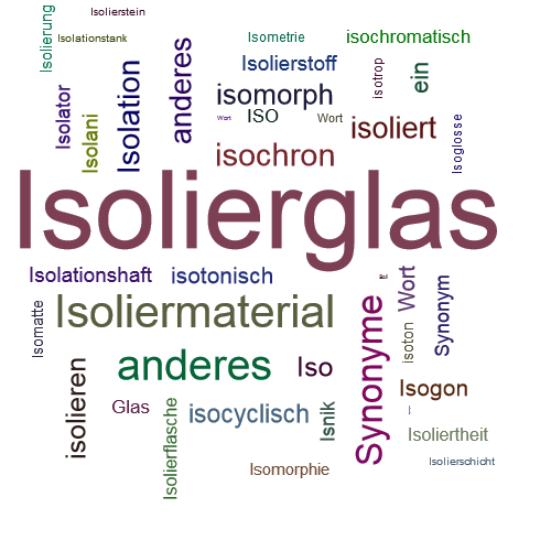 Ein anderes Wort für Isolierglas - Synonym Isolierglas