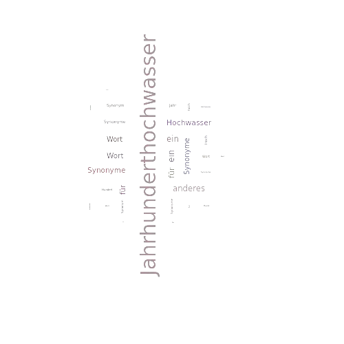 Ein anderes Wort für Jahrhunderthochwasser - Synonym Jahrhunderthochwasser