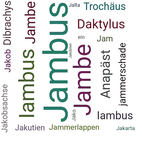 Ein anderes Wort für Jambus - Synonym Jambus