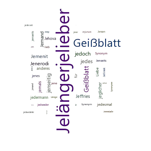 Ein anderes Wort für Jelängerjelieber - Synonym Jelängerjelieber