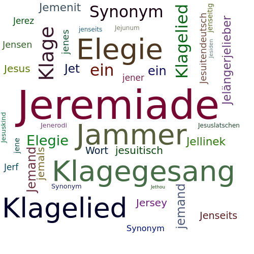 Ein anderes Wort für Jeremiade - Synonym Jeremiade