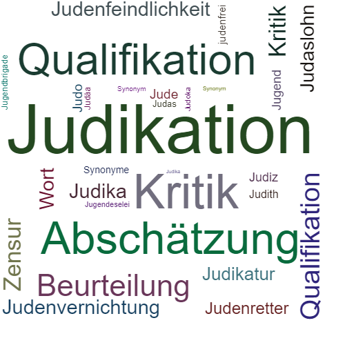 Ein anderes Wort für Judikation - Synonym Judikation