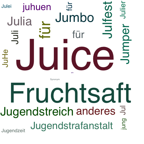Ein anderes Wort für Juice - Synonym Juice