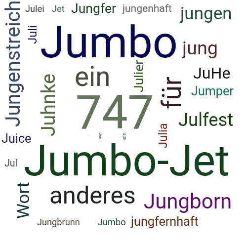 Ein anderes Wort für Jumbojet - Synonym Jumbojet